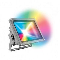 Прожектор светодиодный Uniel ULF-S01 RGB (ПДУ) 220В 20Вт 330Лм 120° IP65 180х150х105мм картинка 